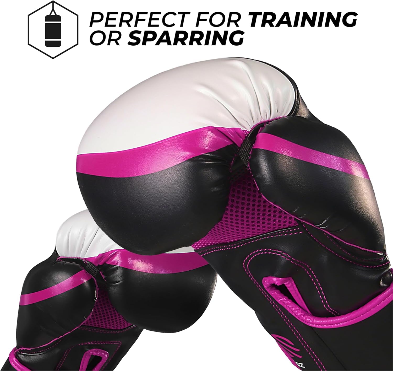 Essential Gel Boxing Gloves for Men & Women, Kickboxing MMA, Muay Thai Gloves and Heavy Bag Training Punching & Sparring